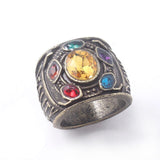 RJ Dropshipping Jewelry Avengers Rings Super Heros Series Green Lantern Aquaman Iron Man Captain America Thanos Anillos For Men
