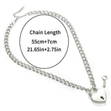 Punk chain with lock necklace for women men padlock pendant necklace 2019 statement  gothic cool  fashion jewelry