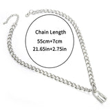 Punk chain with lock necklace for women men padlock pendant necklace 2019 statement  gothic cool  fashion jewelry