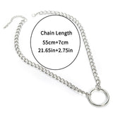 Punk chain with lock necklace for women men padlock pendant necklace 2019 statement  gothic cool  fashion jewelry