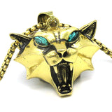 Wizard school wolf head Medallion pendant necklace wild monster hunter Cosplay uncivilized games animal wolf chain necklace