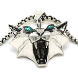 Wizard school wolf head Medallion pendant necklace wild monster hunter Cosplay uncivilized games animal wolf chain necklace