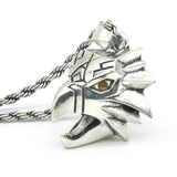 Wizard school wolf head Medallion pendant necklace wild monster hunter Cosplay uncivilized games animal wolf chain necklace