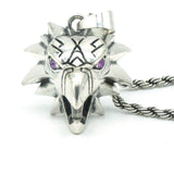 Wizard school wolf head Medallion pendant necklace wild monster hunter Cosplay uncivilized games animal wolf chain necklace