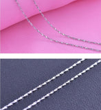 Fanqieliu 6 Style Real 925 Sterling Silver Necklaces Slim Thin Snake Chains Necklace Women Body Box Chain For Woman LS345